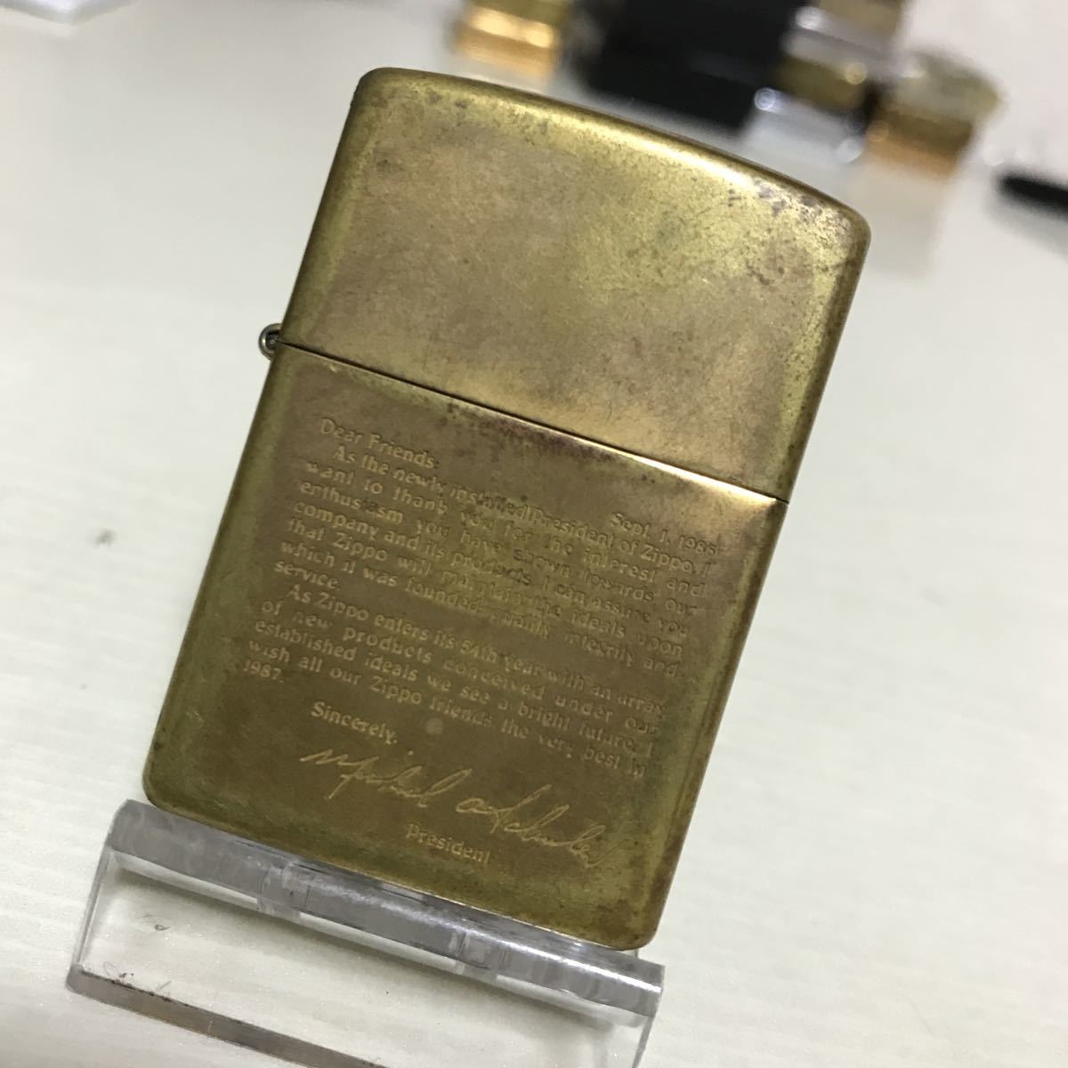 ZIPPO dear friends ソリッドブラス ゴールド
