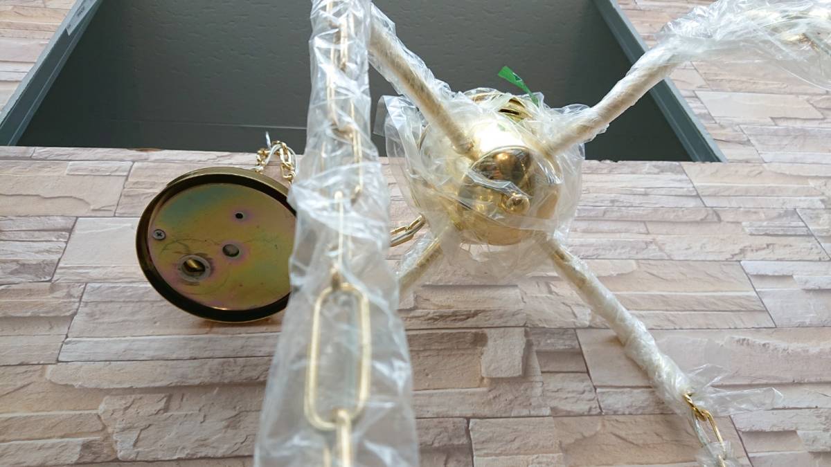 未使用】 yamagiwa ヤマギワ 初期型 シャンデリア アームチェーン 4灯 