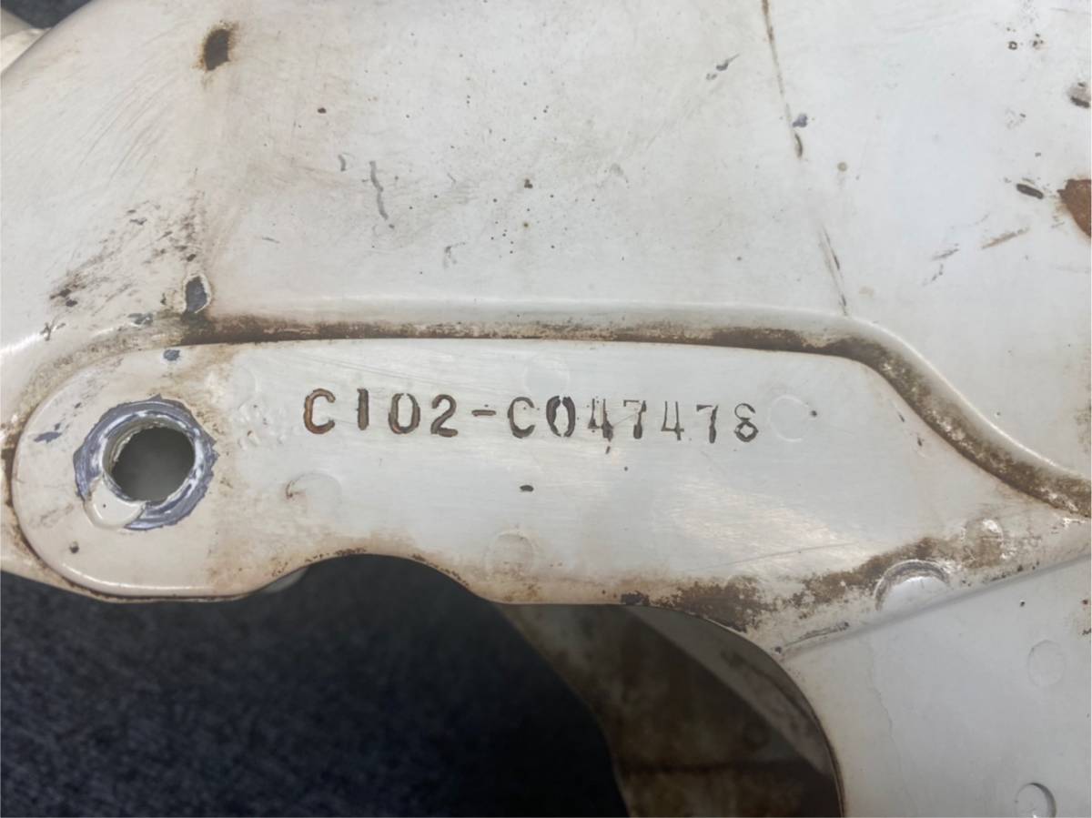 A5055 HONDA C100 C102 C105 カブ　スーパーカブ　純正品当時物　メインフレーム　オリジナル塗装　白　書類付き