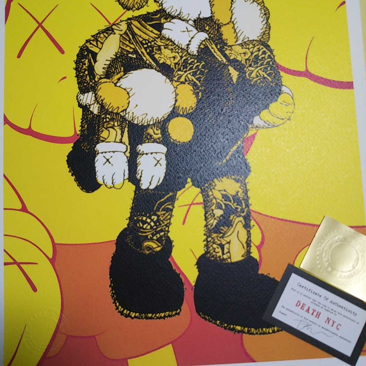 DEATH NYC 世界限定100枚 アートポスター kaws カウズ ファミリー