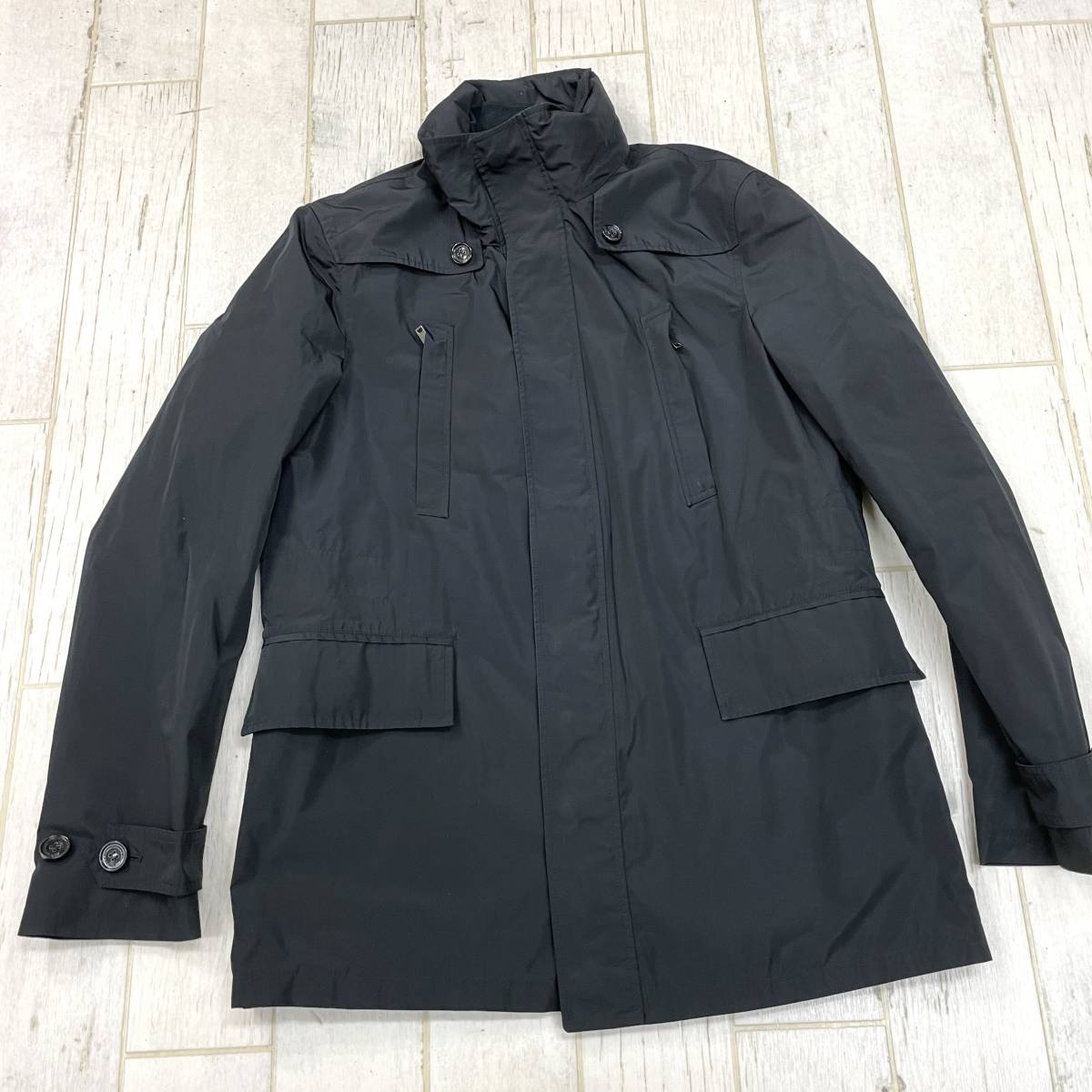 L-1 ○バーバリー/BURBERRY！ジップ 裏ノバチェック（フード内蔵