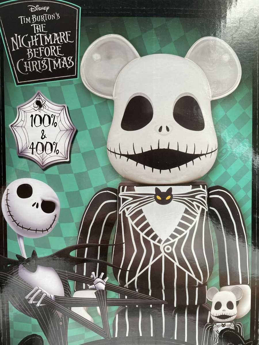 新品 2種 Disney × BE@RBRICK Jack Skellington 100％ 400％ ディズニー ジャックスケルトン ベアブリック ナイトメアビフォアクリスマス BE@RBRICK 100% \u0026 : 0 be@rbrickの通販