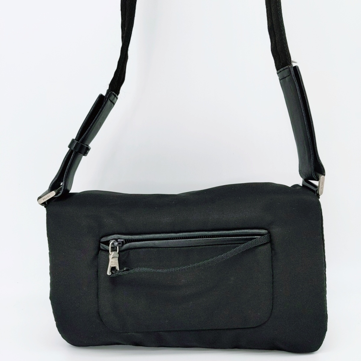 06 1円 良品 PRADA プラダ ナイロン ショルダー バッグ ブラック 