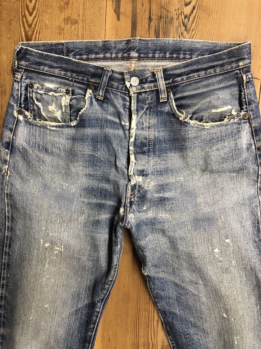 60s LEVIS 501 BIGE 初期Sタイプ 雰囲気抜群 ハチノス ゴールデン 