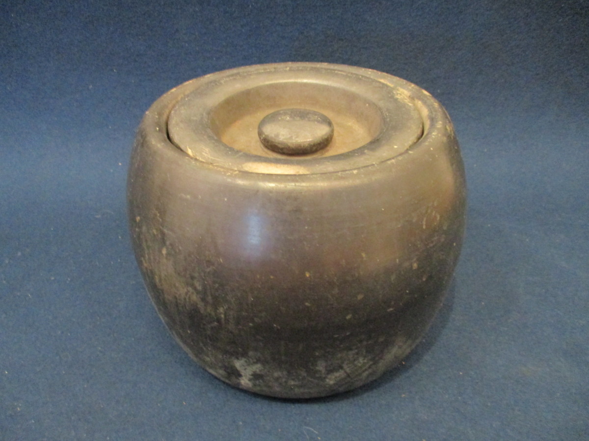 古い火消し壺 銅製 炭入れ 蓋付き 持ち手 火鉢 囲炉裏 BBQ 骨董品