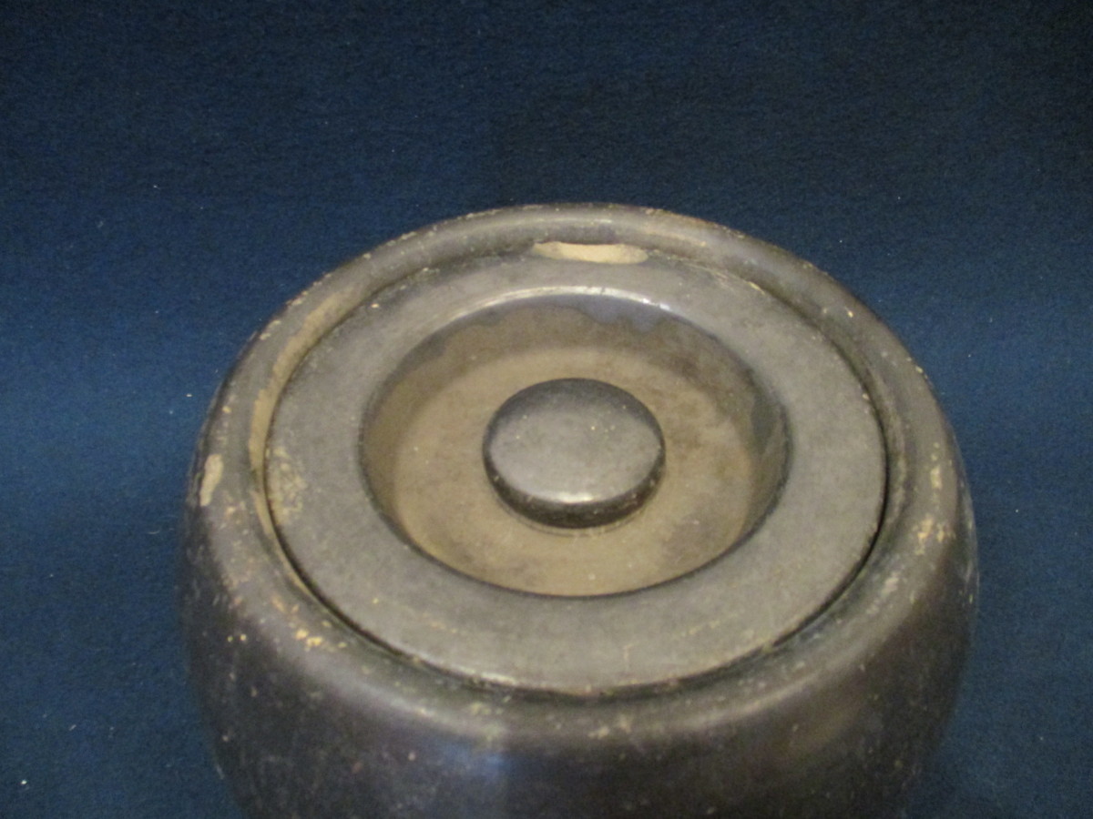 古い火消し壺 銅製 炭入れ 蓋付き 持ち手 火鉢 囲炉裏 BBQ 骨董品