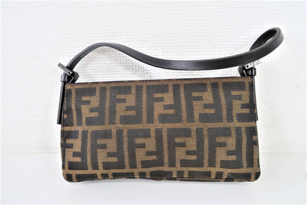 ks33【 FENDI 】 フェンディ ズッカ 柄 ハンドバッグ ミニバッグ  