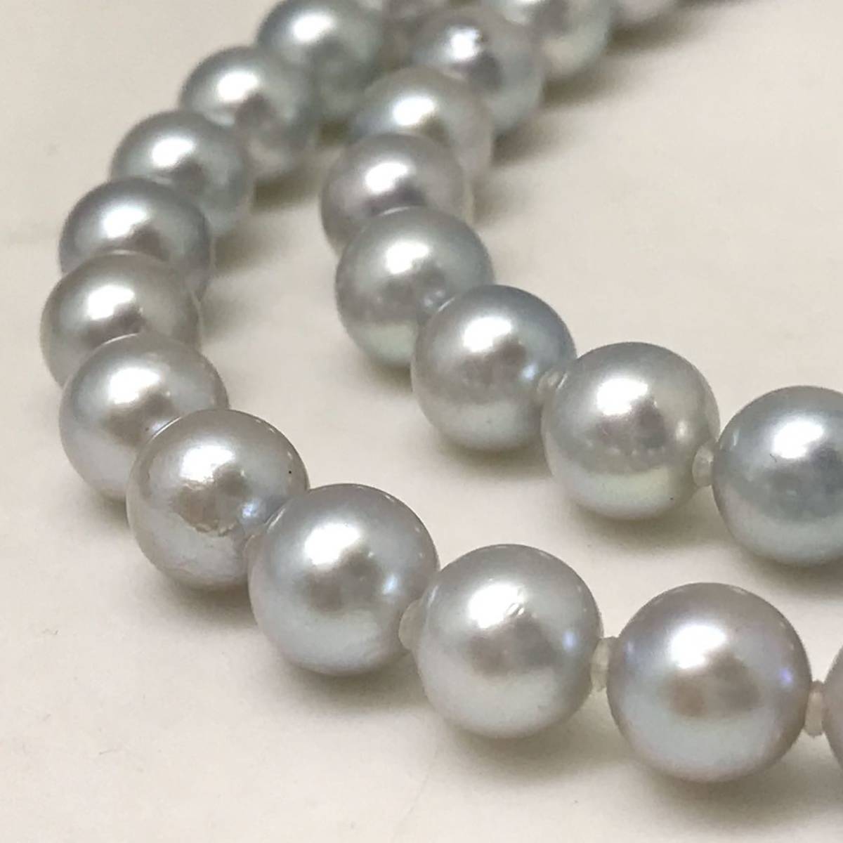 パール 0mm 44cm 超大珠あこや真珠 約8 0 6g アコヤ 5-9 SILVER 5-