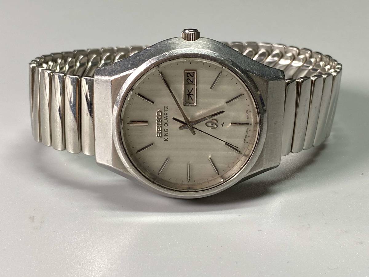 【稼働/希少】セイコー キングクォーツ デイデイト 0853-8005 メンズ 0853-8005 King Day-Date Quartz - Seiko セイコー Japanese キング