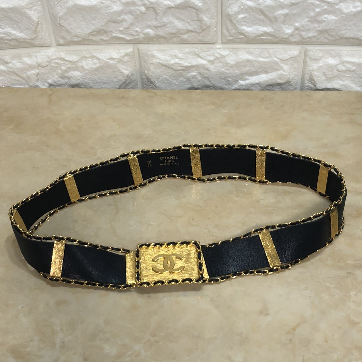 ココマーク CHANEL ベルト レザー ブラック シャネル | ヴィンテージ 