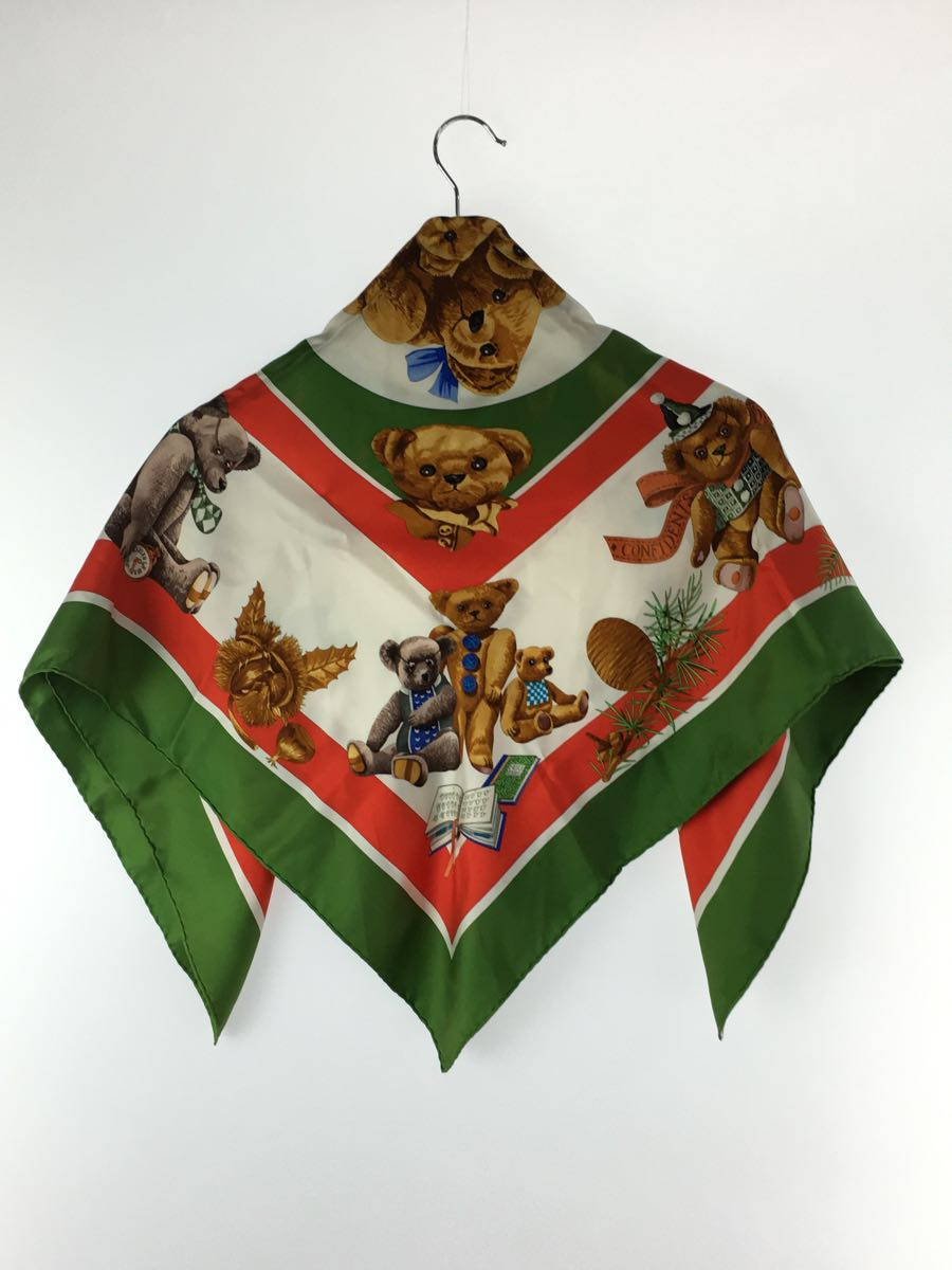 HERMES◇スカーフ/シルク/グリーン/カレ90 CONFIDENTS DESCOEURS 心の