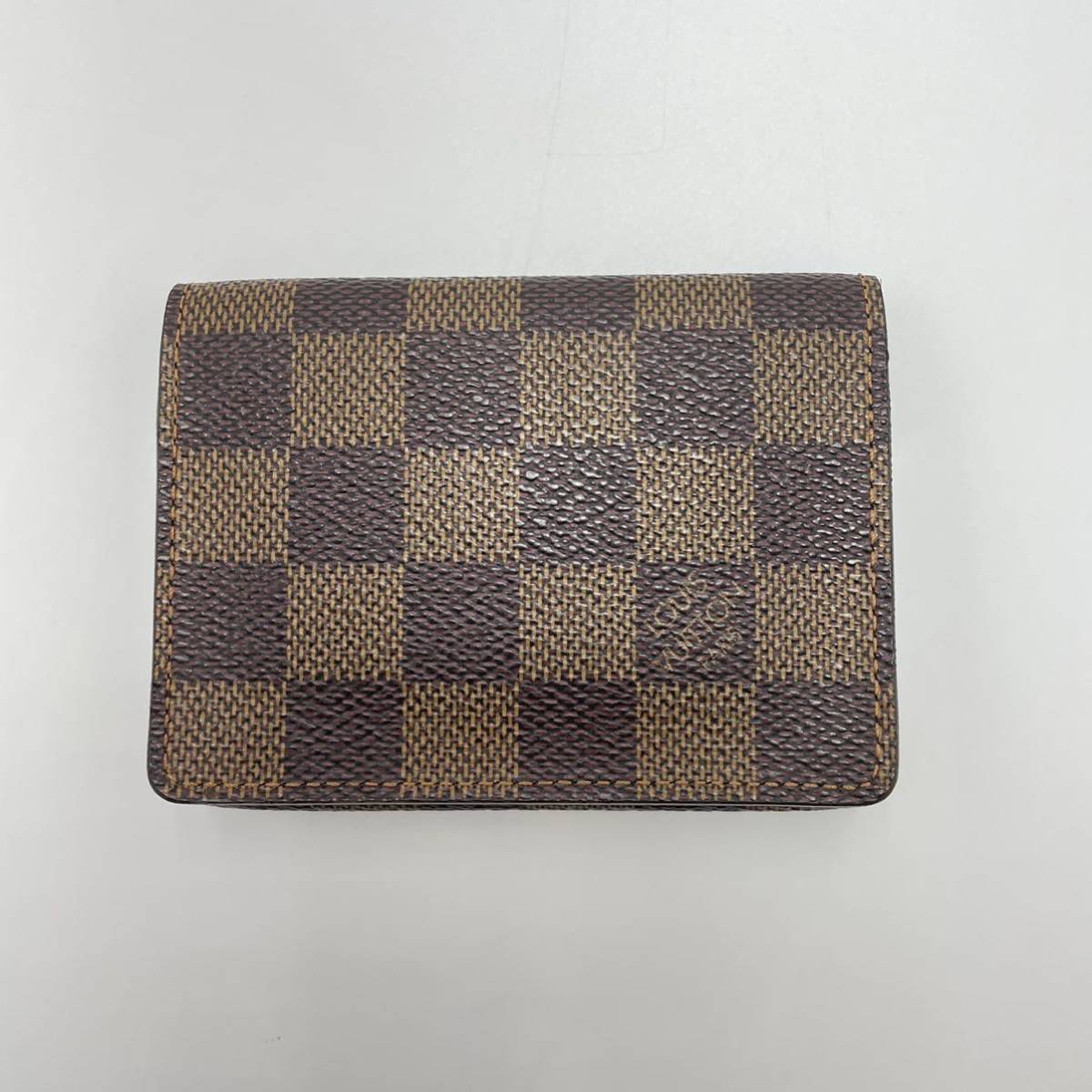 【美品】ルイヴィトン 名刺入れ　カードケース ヴィジット　ダミエエベヌ ルイヴィトン LOUIS VUITTON カードケース 名刺入れ アンヴェロップ