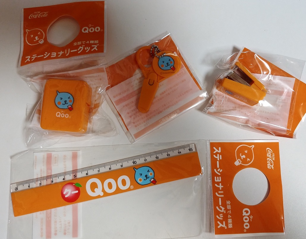 未開封 非売品 コカコーラ Qoo ステーショナリーグッズ 4点セット 定規 