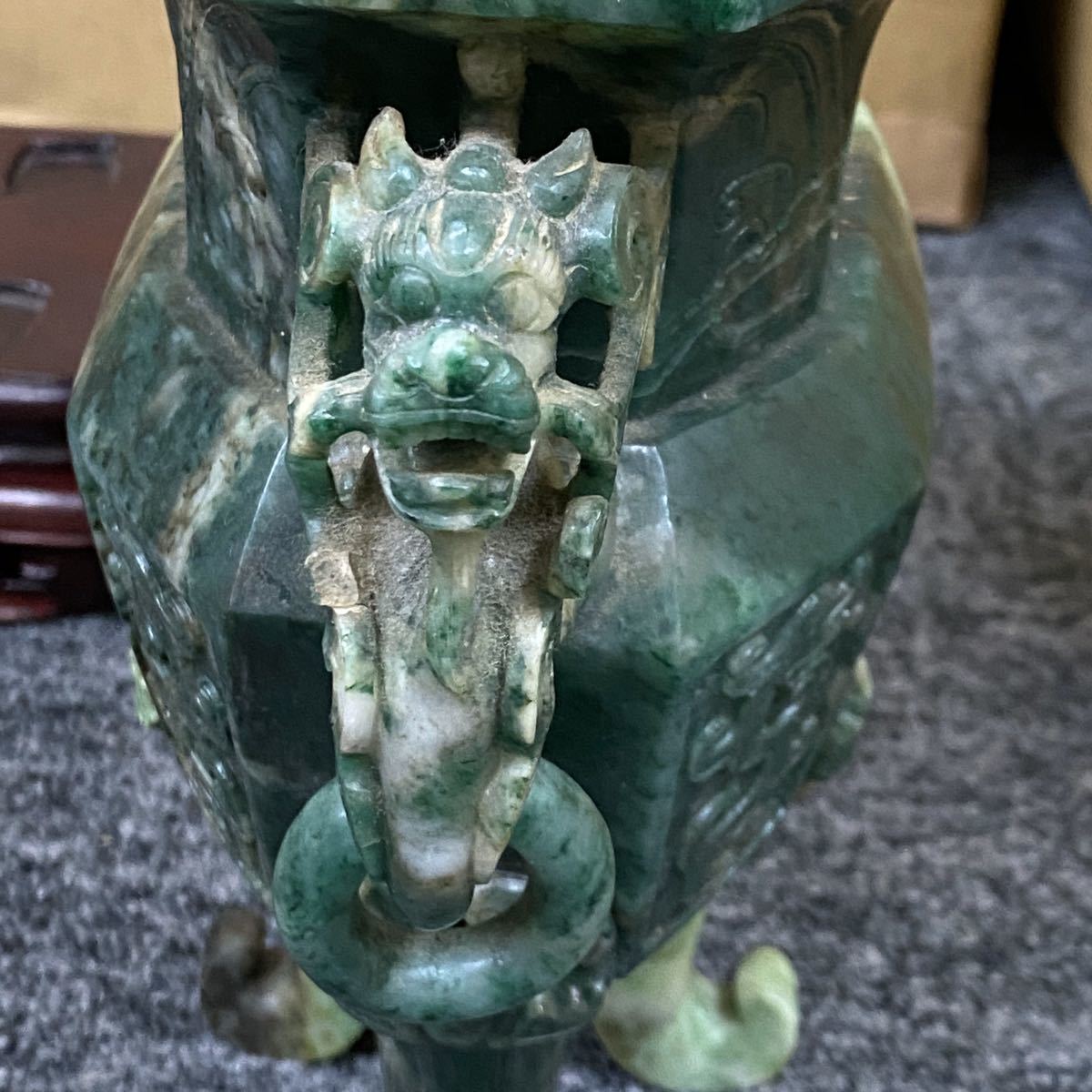 翡翠 香炉 - 中国古玩 Yahoo!オークション ◇櫟◇ 中国美術 翡翠」の