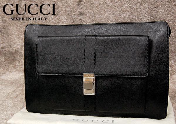 豪華！定価￥123，200 美品 グッチ GUCCI 極上の牛シボ革 ロゴパーツ付