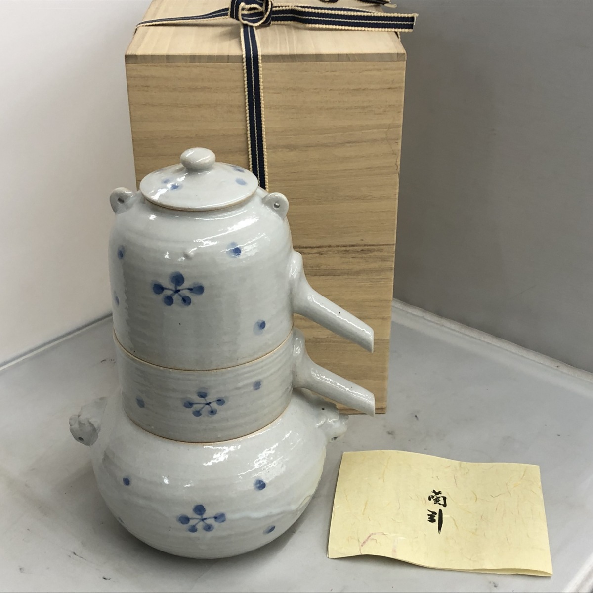 工芸品 茶道具 九谷焼 須田菁華 木賊に兎 火入れ 箱なし