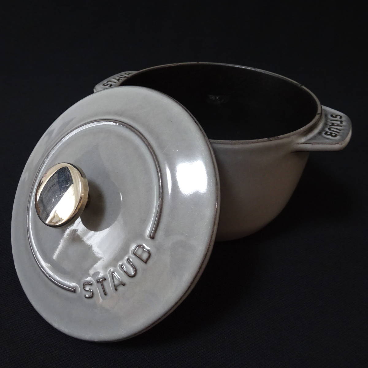 ストウブ ココット グレー 両手鍋 STAUB 18cm ラウンド 鍋 ラ ピコ