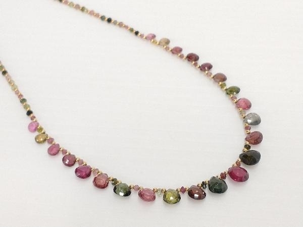 □マルチカラートルマリンネックレス5点おまとめ□重量約112g