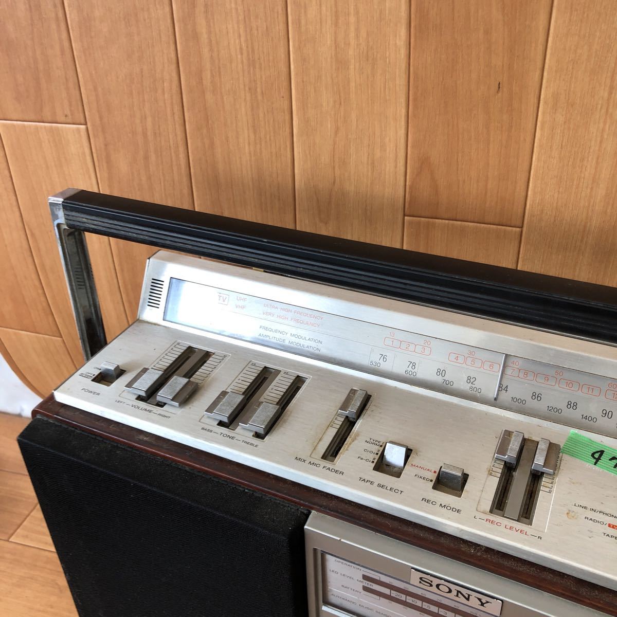 q72 120サイズ　CFS-V8 SONY 昭和レトロラジカセ 3WAYスピーカー　ジャンク品_3