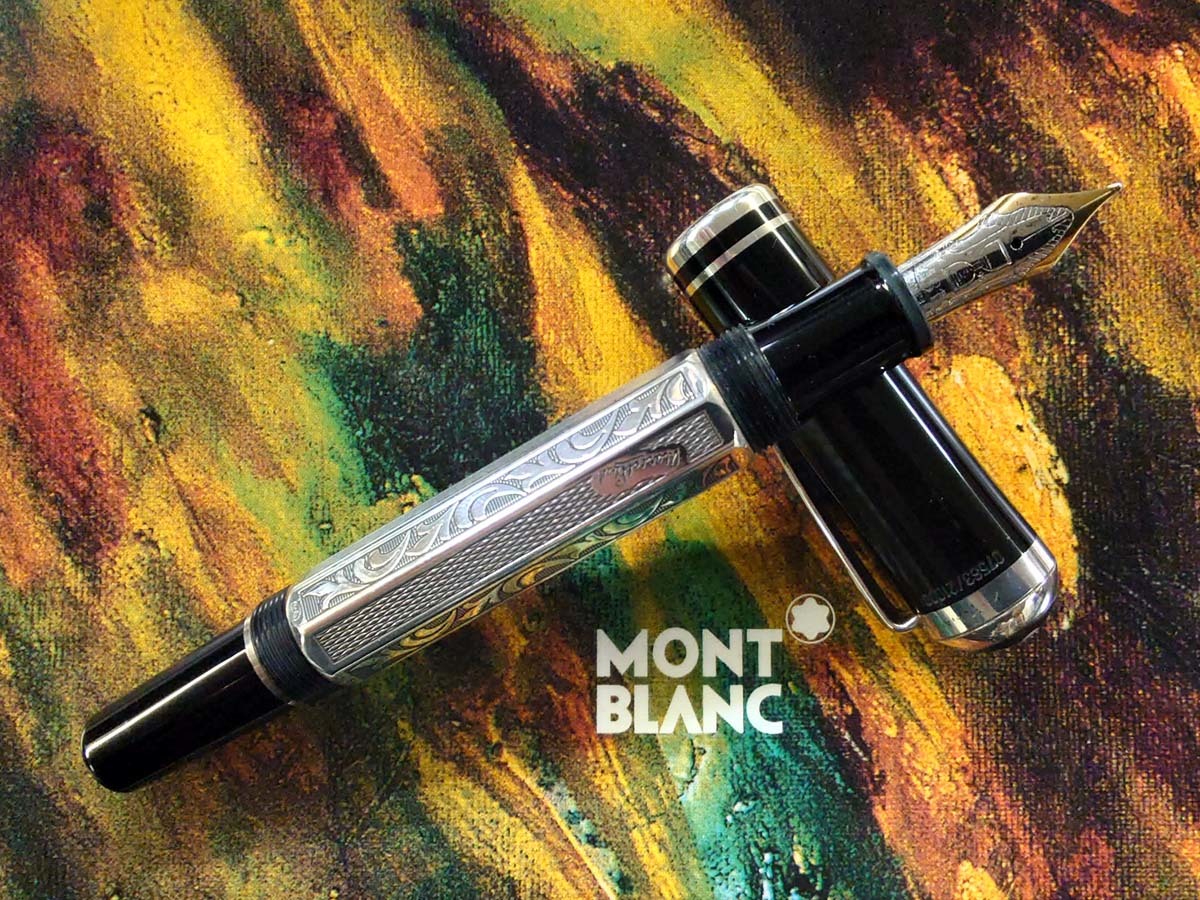 モンブラン MONTBLANC 作家シリーズ 1999年 マルセル・プルースト万年筆 シルバー 28654M K18ペン先 正規品