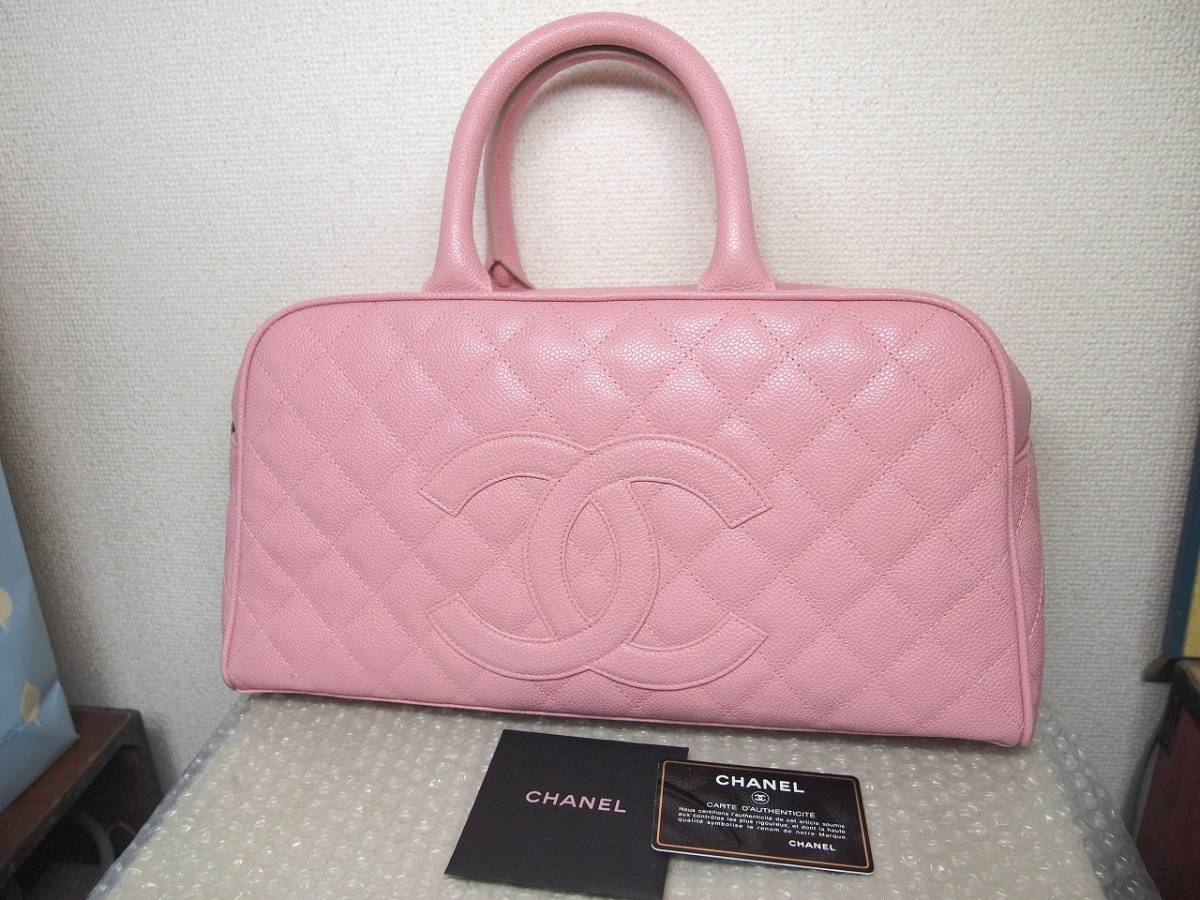 キャビアスキン CHANEL シャネルミニボストンバッグ レディース バッグ 