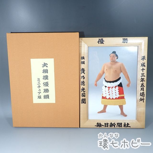 相撲グッズ 若乃花優勝額 大相撲優勝額ミニチュア 平成10年5月場所
