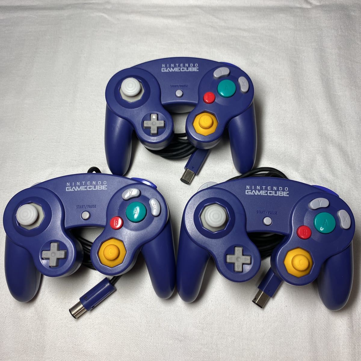 【3個セット】ゲームキューブ GC コントローラー バイオレット メンテ清掃済み 1～2日発送