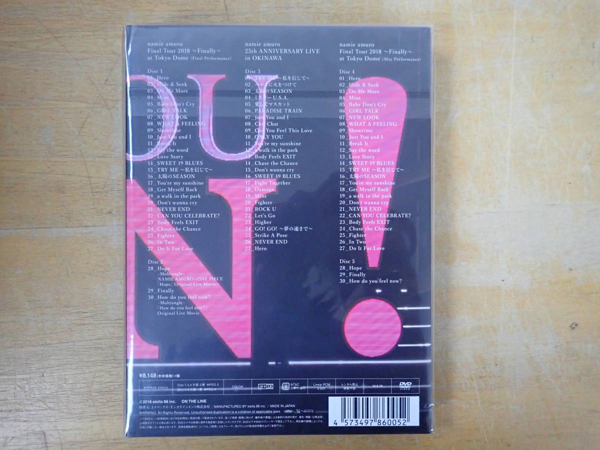 E14B】未開封☆安室奈美恵 DVD Final Tour 2018 Finally 初回盤 5枚組