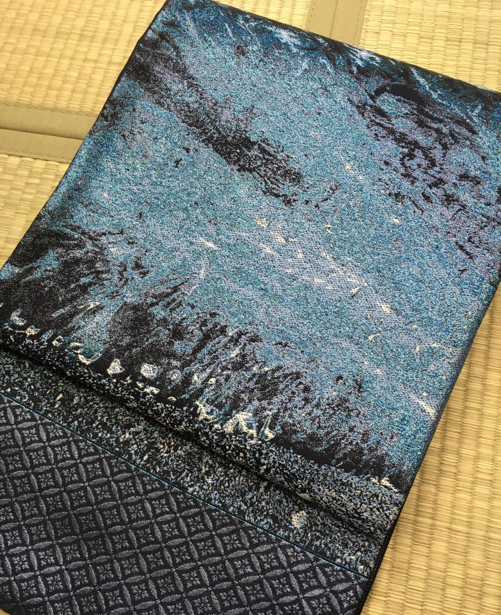 平和屋着物□極上 西陣 川島織物謹製 爪掻き本綴れ 八寸名古屋帯 花籠