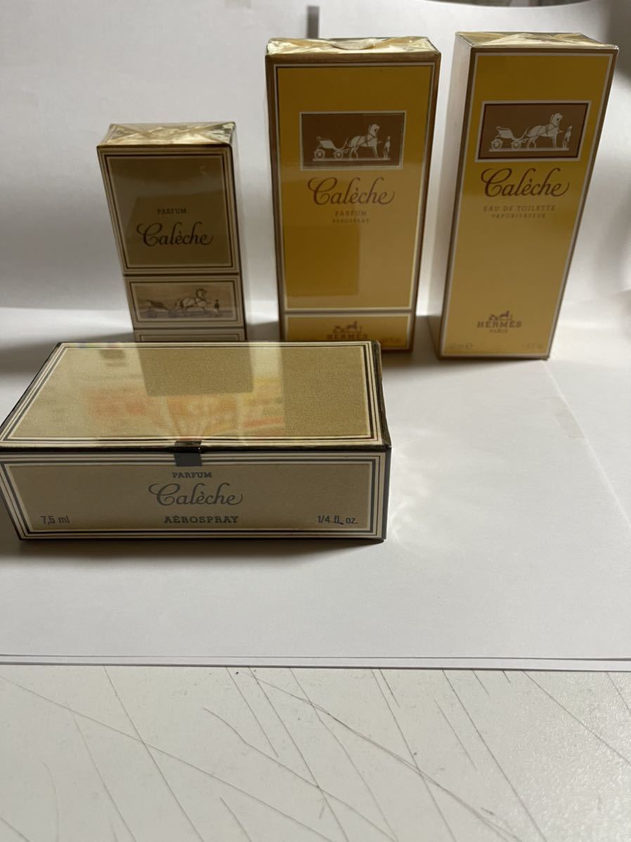 ※【未開封】HERMES/エルメス Caleche カレーシュ オードトワレ 7.5ml /PAFUM AEROSPRAY 7，5ml/VAPORISATEUR 50ml/フランス製　4点セット