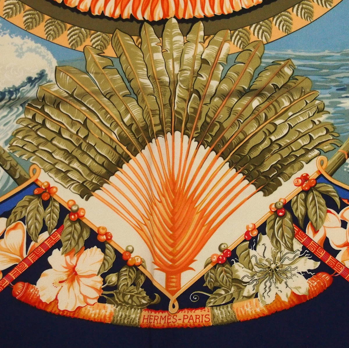 S164】美品 HERMES エルメス スカーフ カレ90 Aloha