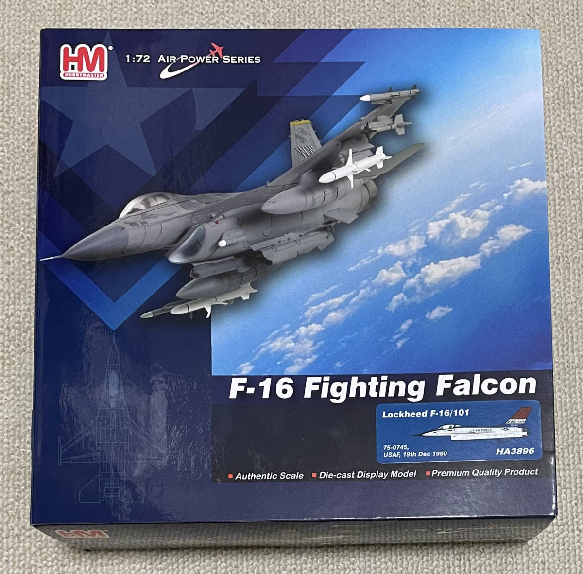 新品 未開封品 ホビーマスター HOBBYMASTER HA3896 1/72 F-16/101 アメリカ空軍 75-0745 1980 ファイティングファルコン HOBBY MASTER AIR F-15C Hobby 0