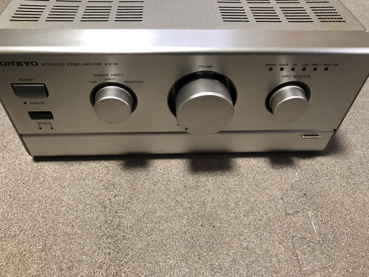 ONKYO A-911Mアンプ A-911M ONKYO プリメインアンプ 値下げ - ガラクタ