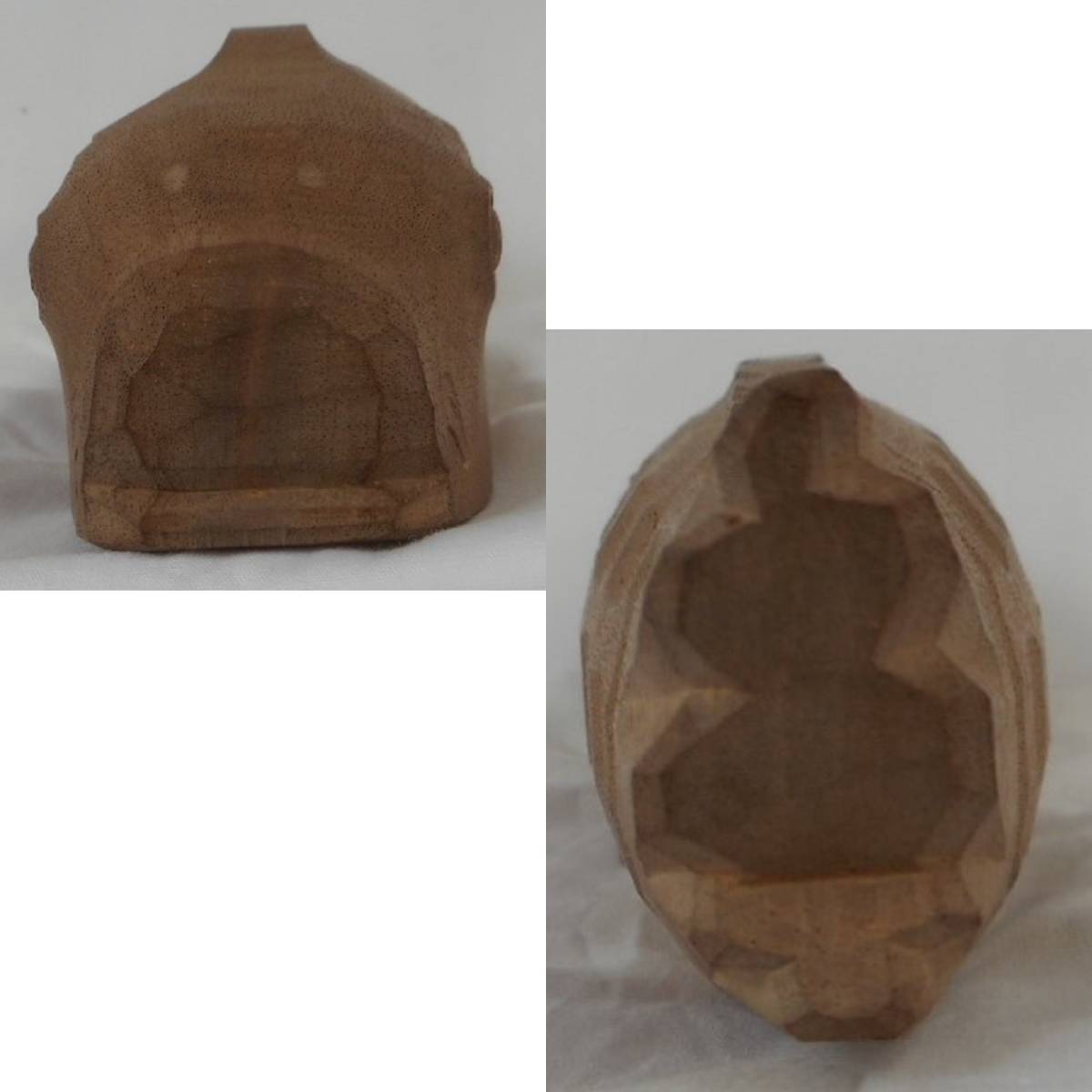 井波彫刻家 日展参与 横山一夢作 木彫 置物 鯉 共箱 富山県 無形文化財