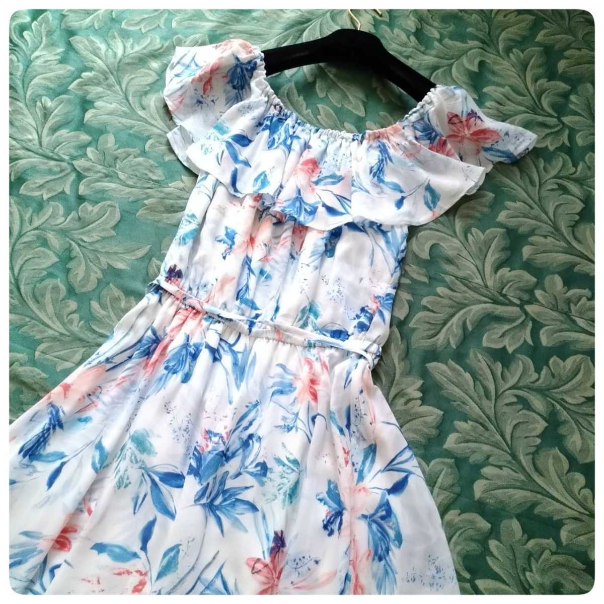 オフシーズンsale Rady ブルー サーモンピンクのフラープリント ミディ丈ワンピース レディ Mサイズ 売買されたオークション情報 Yahooの商品情報をアーカイブ公開 オークファン Aucfan Com