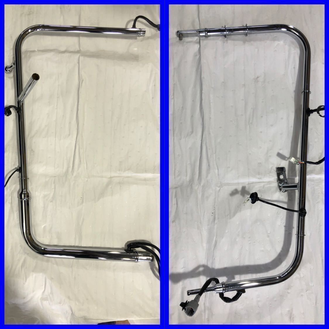 美品 ★プロフィア ★純正メッキ・ミラーステー ★リモコン・ミラーステー左右セット　★左・側方カメラ配線★(カメラ無し車にも使用可能)_2