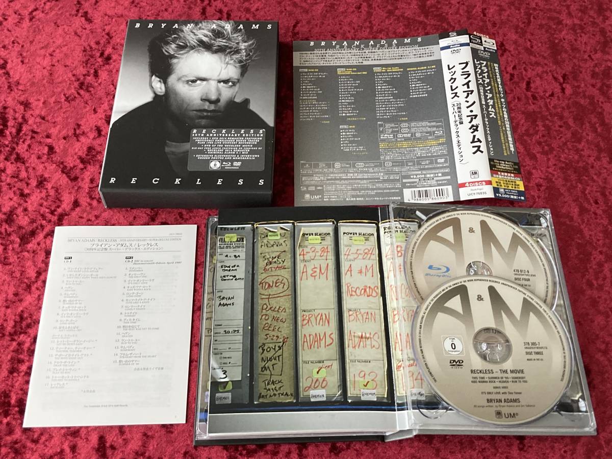 送料込 ブライアン・アダムス 30THアニバーサリー エディション DVD+CD ◇ブライアン・アダムス◇2SHM-CD+DVD+Blu-ray◇RECKLESS◇30周年記念