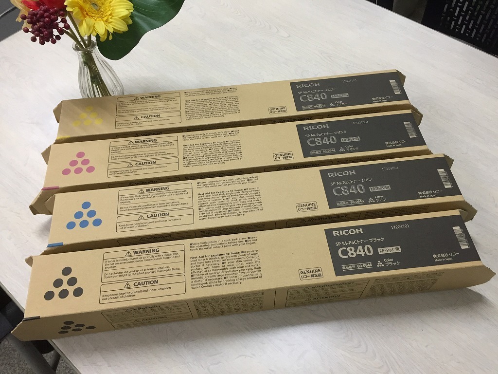 □RICOH リコー 純正 SP M-PaCトナー C840 4色セットブラック/シアン