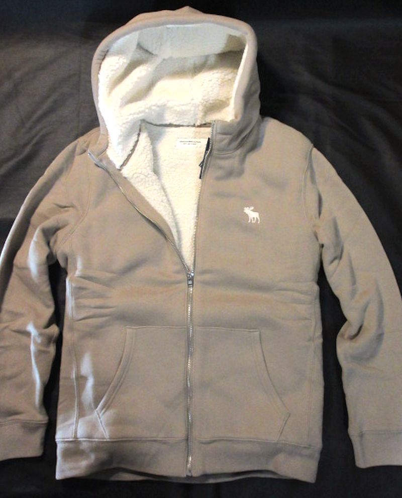 本物正規◇アバクロ◇裏ボア/シェルパ ジップパーカー/ビッグムース□L  
