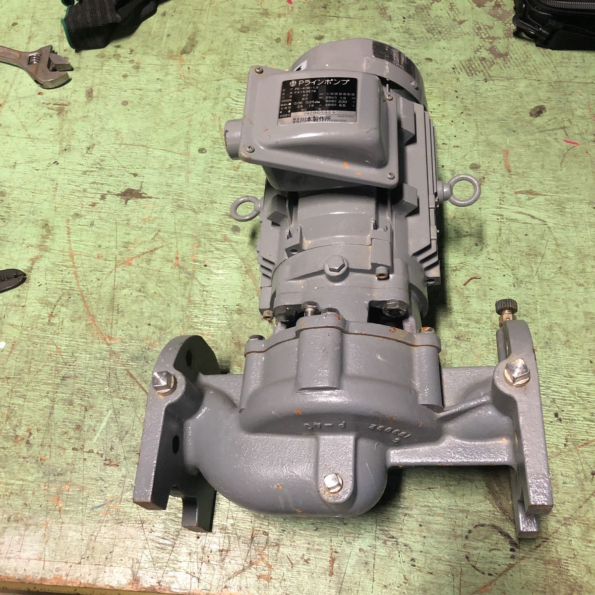 三相200V Pラインポンプ 40A Pﾗｲﾝ : 1.5Kw 川本製作所 PE406E1.5 (60HZ 