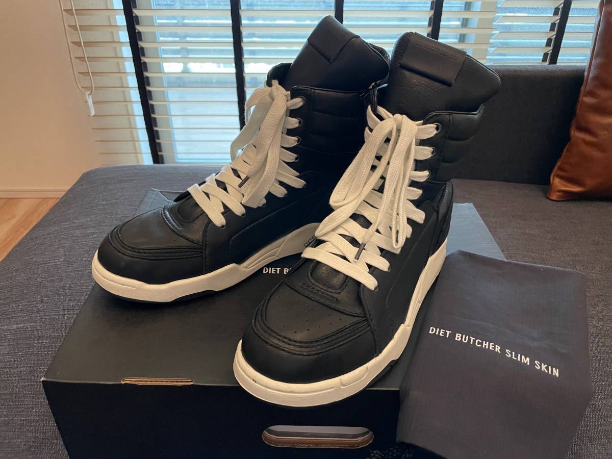 新品】DIET BUTCHER SLIM SKIN Side Zip hi-top sneaker massive 28.0 
