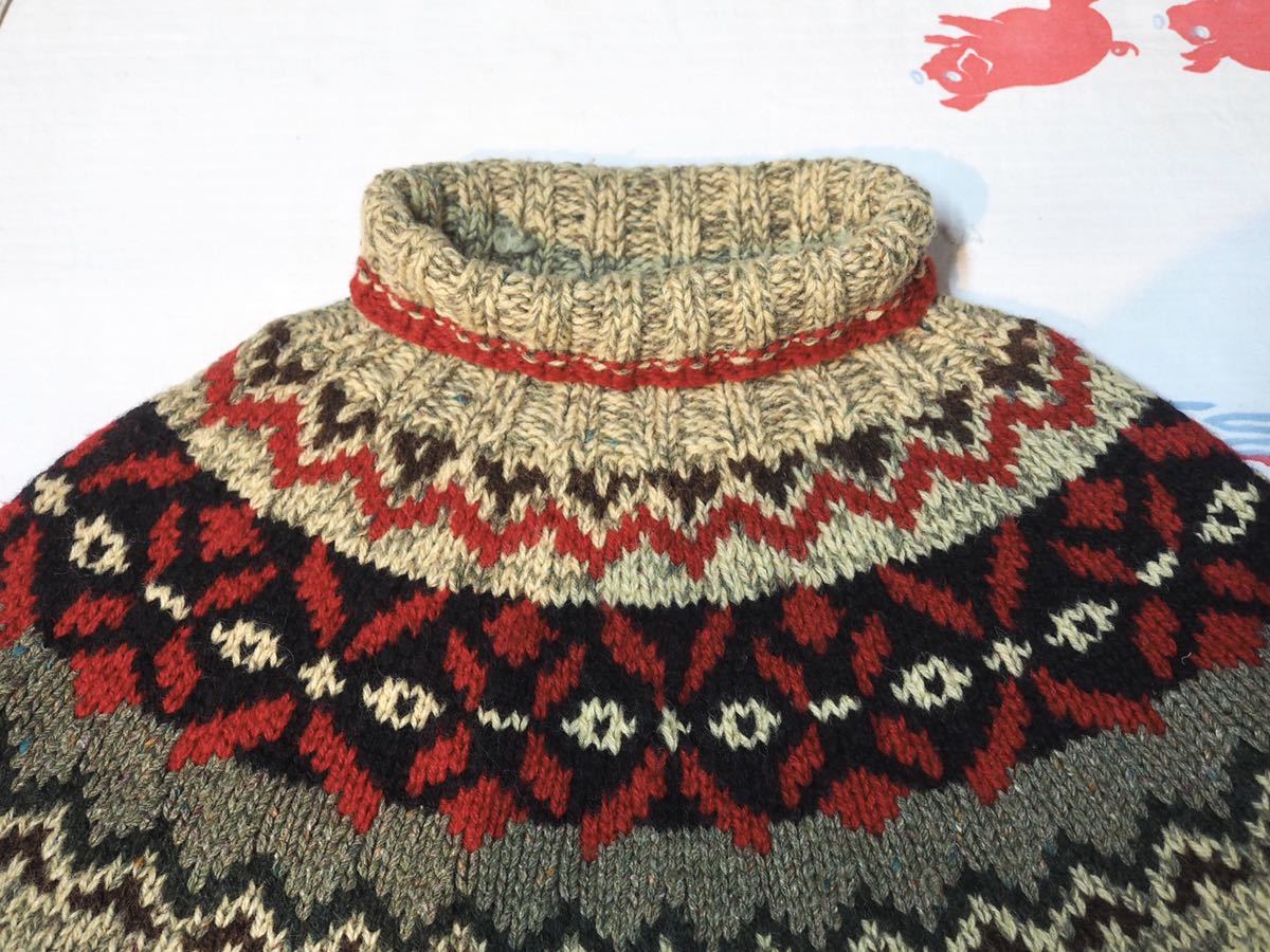 RALPH LAUREN COUNTRY “HAND KNIT” ノルディックセーター S ウール 