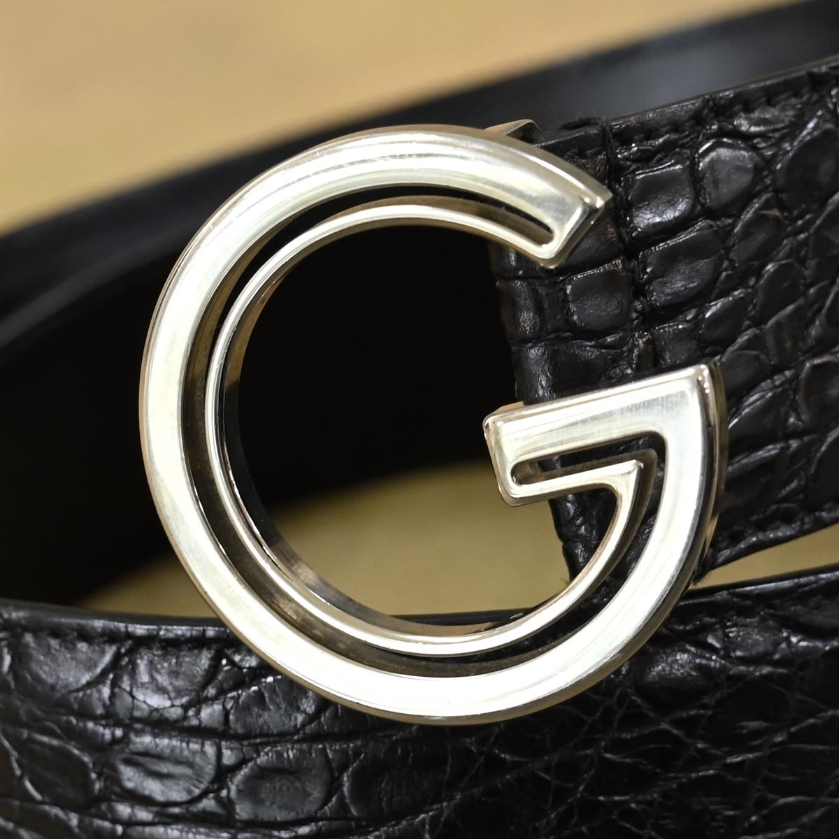 本物 極上品 グッチ 最高級マットクロコダイルレザー アイコンgバックル メンズベルト Sv金具 ブラック 総ワニ革 クロコレザー 紳士用 ベルト 売買されたオークション情報 Yahooの商品情報をアーカイブ公開 オークファン Aucfan Com