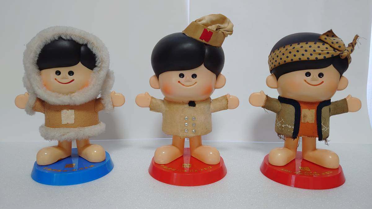 ナショナル坊や アンティークもの3体セット 体長21cm