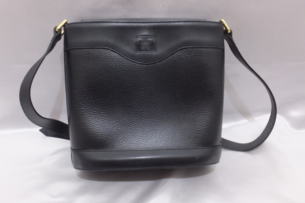 Burberrys バーバリー ショルダーバッグ レザー 箱付き ブラック 