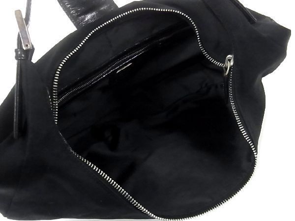 1円 FENDI フェンディ マンマバケット コットンジャージー×レザー ワンショルダーバッグ 肩掛けかばん レディース ブラック系 S9389fオ FENDI フェンディ マンマバケット フェンディ新作「マンマ コットンジャージ Hedy