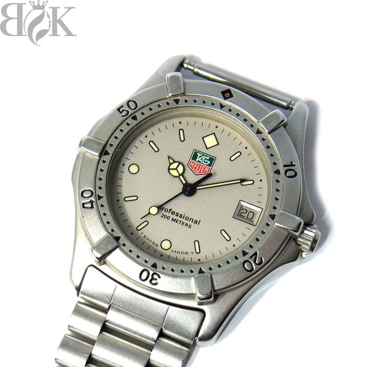 本物保証，100%新品 1円 タグホイヤー 2000シリーズ プロフェッショナル200M 962.213F メンズ 腕時計 クォーツ グレー系 シルバー系 ジャンク品 TAG HEUER 〓(2000シリーズ)｜売買されたオークション情報、yahooの商品情報 2000シリーズ