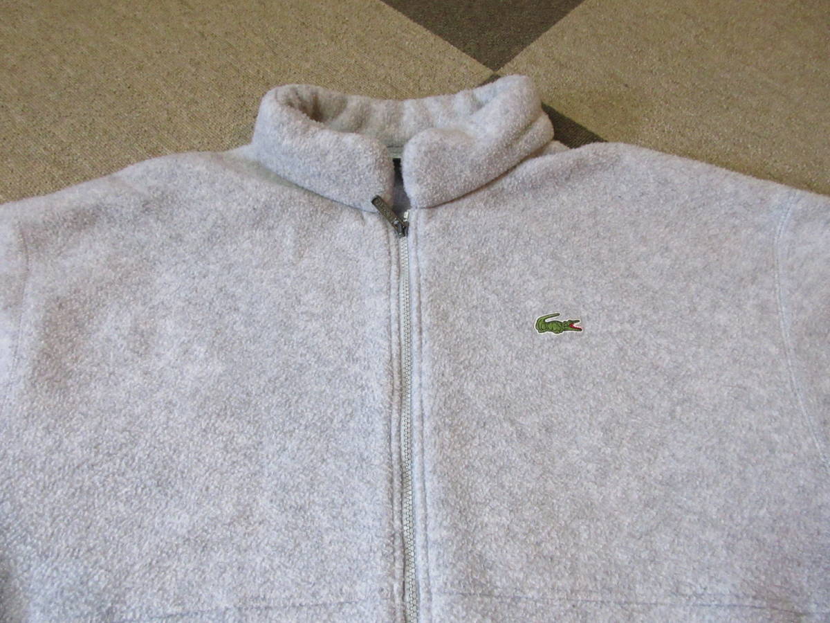 LACOSTE ポーラテック フリースジャケット 5 XL グレー 文字ワニ ワン