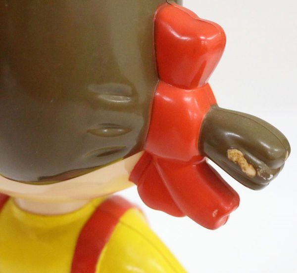 TS＊ 不二家 ペコちゃん 首振り人形 茶色台座 非売品 セブンイレブン