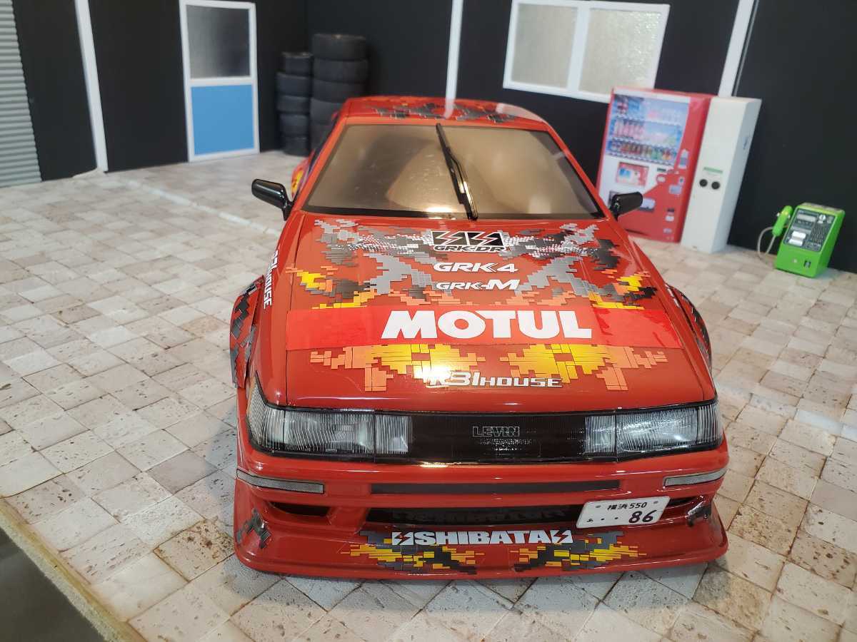 1/10トヨタ86ボディ　フルエアロ　シバタギガスステッカー仕様